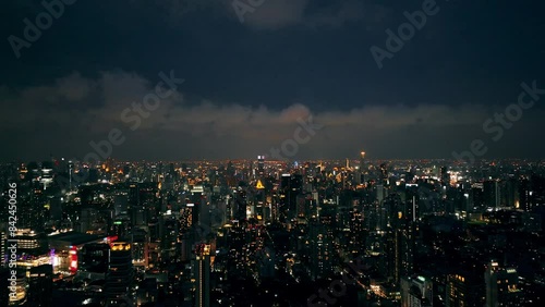 Wallpaper Mural Lightning over the city. Flash of Thunderous Lightning in the Dark Sky. Torontodigital.ca
