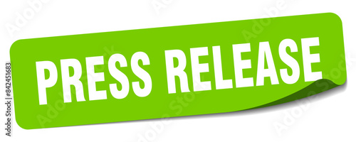 press release sticker. press release label