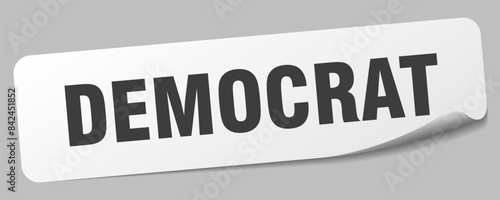 democrat sticker. democrat label