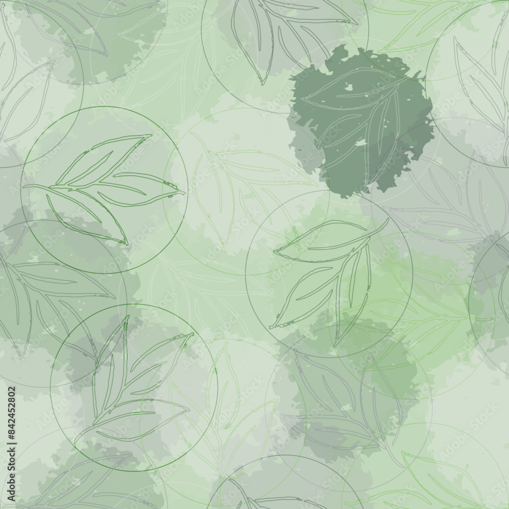 Obraz premium seamless pattern with spring watercolor multicolored flowers, hand painted Delicate multicolored flowers and tropical leaves on pastel background.