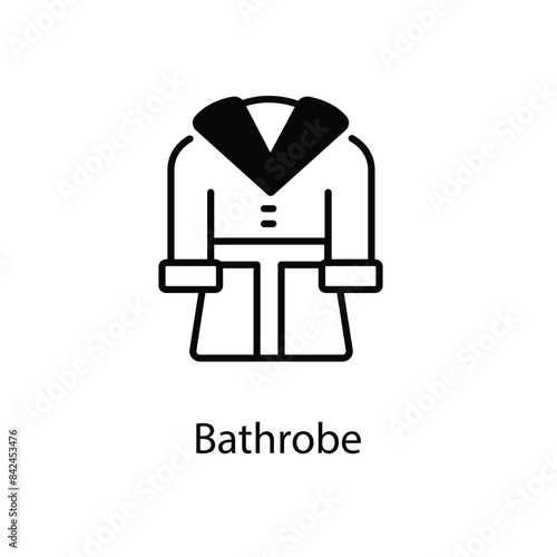 Bathrobe icons vector set stock illustration.
