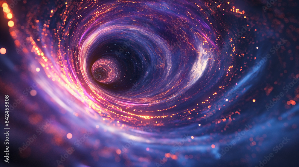 Black hole tunnel with digital data melting down, swirling vortex, neon colors, futuristic and abstract, Black hole tunnel with digital data melting down, swirling vortex, neon colors, futuristic and abstract,