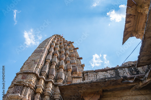 Magnificent beauty of an ancient Indian Mandakini temple the intricate stone architecture photo