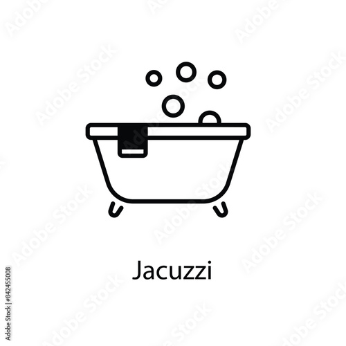 Jacuzzi icons vector set stock illustration.