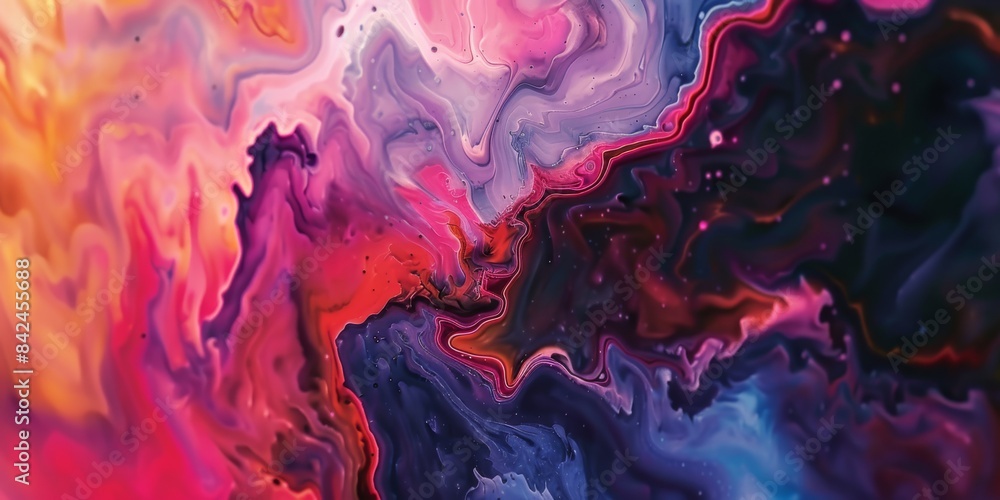 Stunning abstract fluid art with dynamic swirls of vibrant colors in an intense and captivating design. Stunning abstract fluid art with dynamic swirls of vibrant colors in an intense and captivating design.