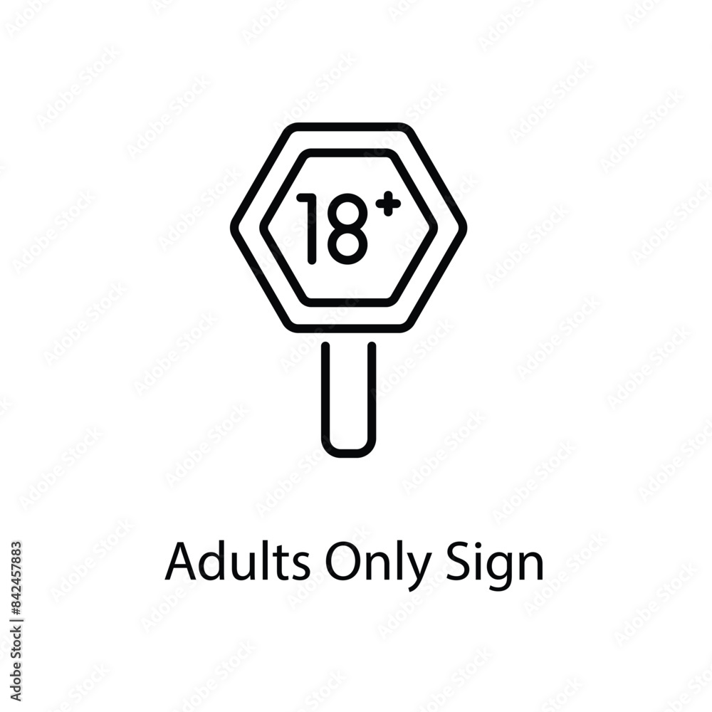 Adults Only Sign icons vector set stock illustration. Adults Only Sign icons vector set stock illustration.
