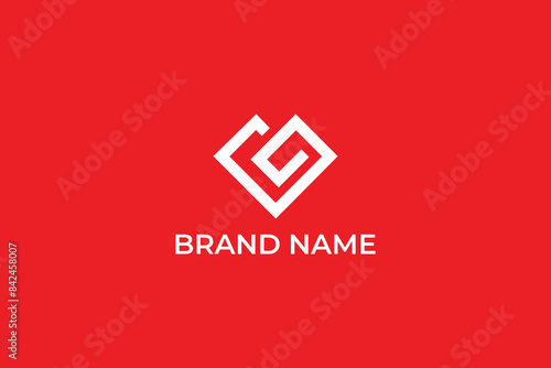 letter C geometric logo, letter CG logo, letter C and heart icon logo, letter C nutrition logo, letter C heath logo