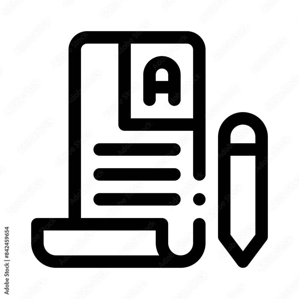 exam line icon exam line icon