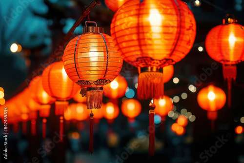 Wallpaper Mural Colorful Chinese lanterns are hung for decoration Torontodigital.ca