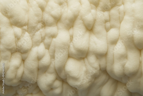 wavy texture of mounting foam close-up