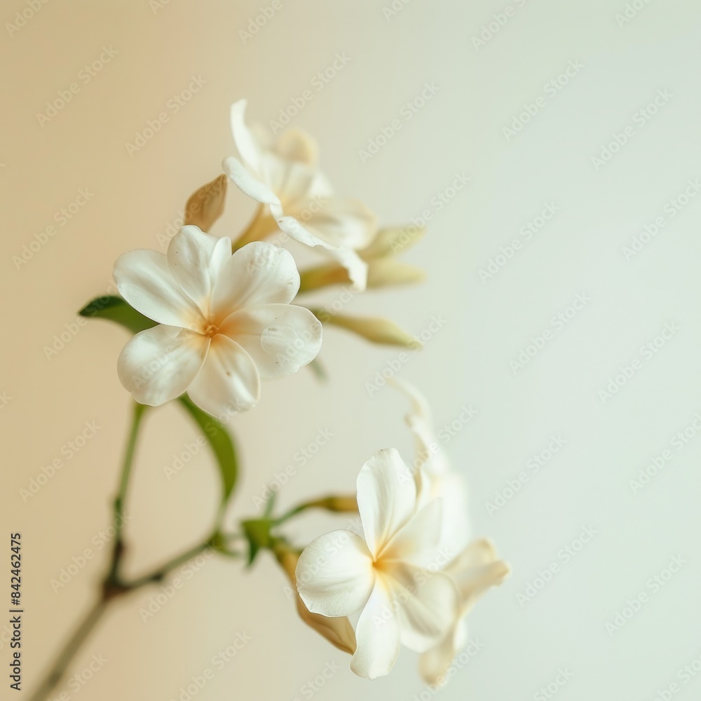 flower Photography, Jasminum sambac, Close up view, Isolated on white Background flower Photography, Jasminum sambac, Close up view, Isolated on white Background