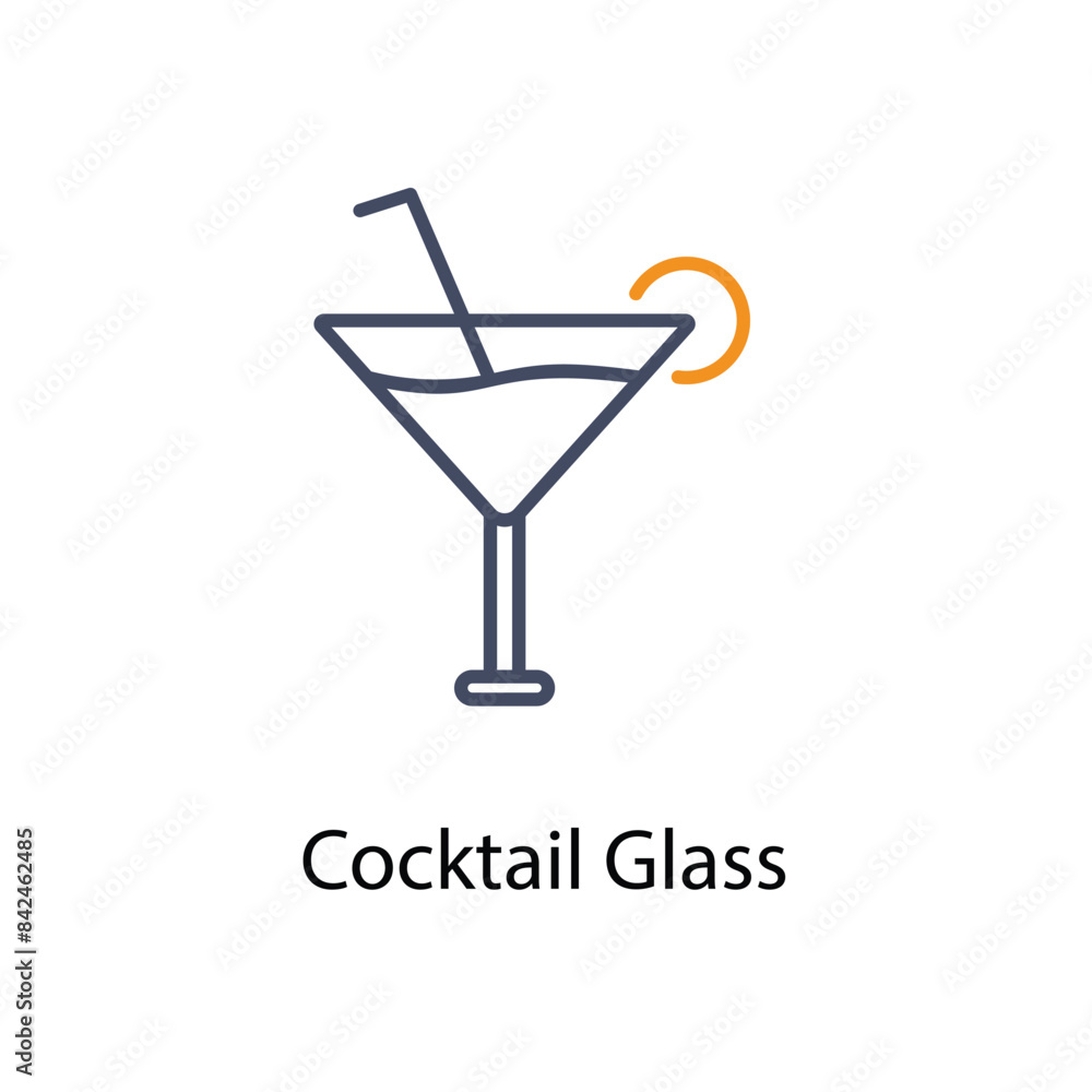 Cocktail Glass icons vector set stock illustration. Cocktail Glass icons vector set stock illustration.