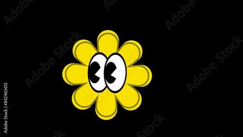 animation emoticon groovy cute cartoon on transparent background