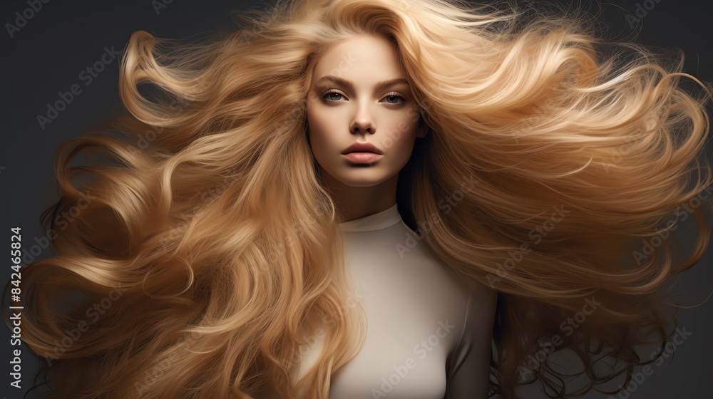 Fototapeta premium A voluminous blowout with flipped ends