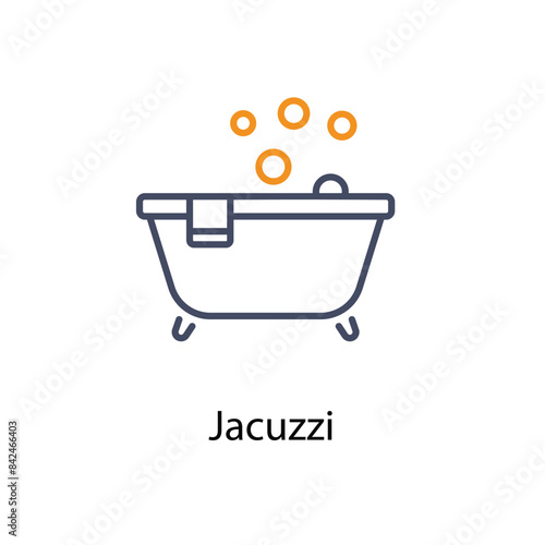 Jacuzzi icons vector set stock illustration.