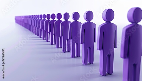 Wallpaper Mural A line of people in purple standing in a row Torontodigital.ca