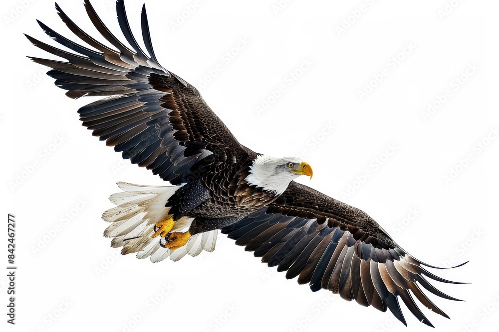 Majestic Bald Eagle Soaring Through the Air Majestic Bald Eagle Soaring Through the Air