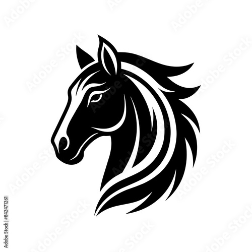 Horse logo vector art illustration