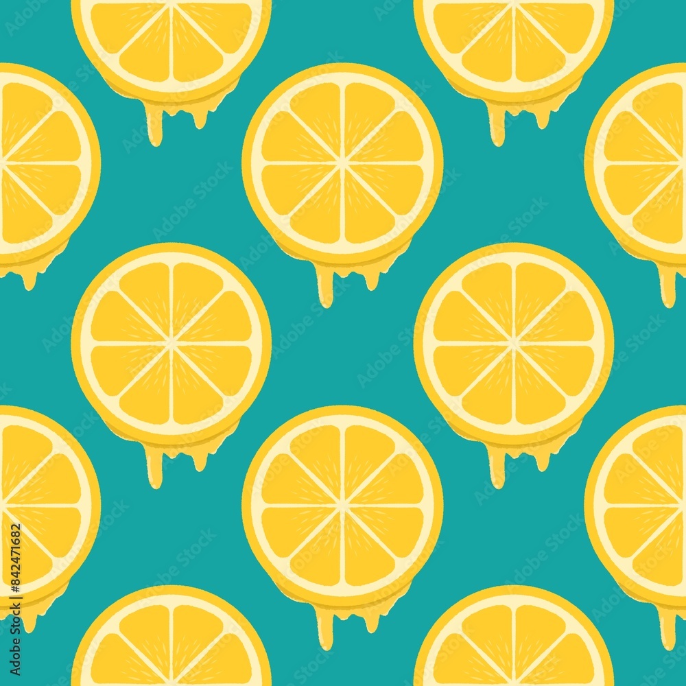 seamless pattern slice of lemons seamless pattern slice of lemons