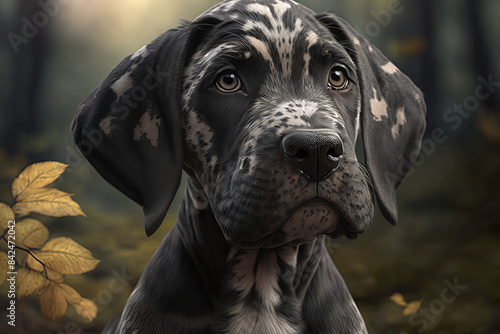 Great dane puppy portrait