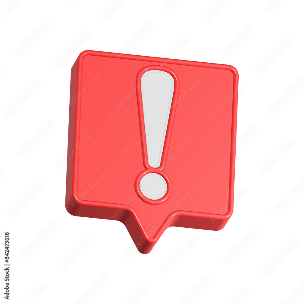 warning caution symbol 3d red color warning caution symbol 3d red color