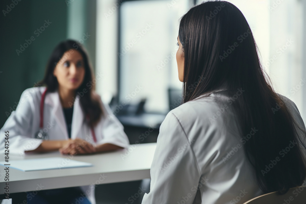 Generative AI Portrait of experienced doctor at hospital patient examination consultation medicare Generative AI Portrait of experienced doctor at hospital patient examination consultation medicare