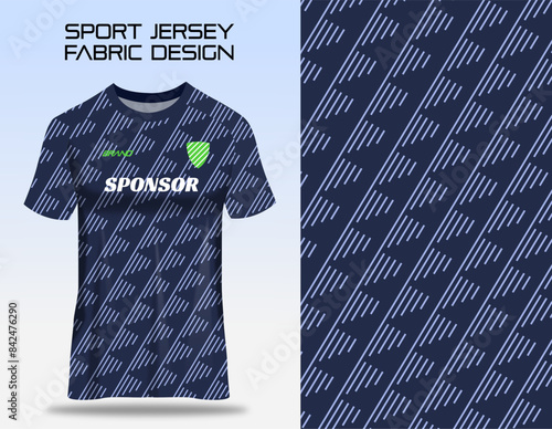 Sport jersey uniform. Fabric textile pattern Design for soccer football, badminton, volleyball, tennis, cycling, and e-sport club. Sublimation fabric printing design