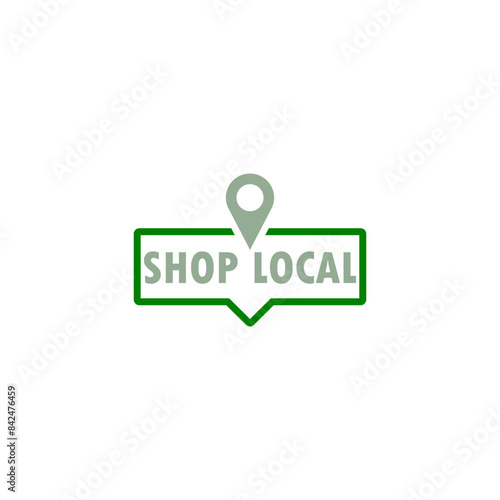 Shop local icon isolated on white background