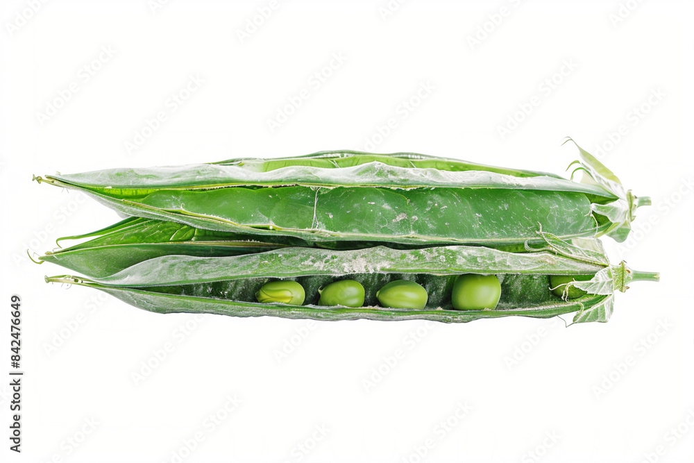 Photo of gren pea generated with ai isolated on white color background Photo of gren pea generated with ai isolated on white color background