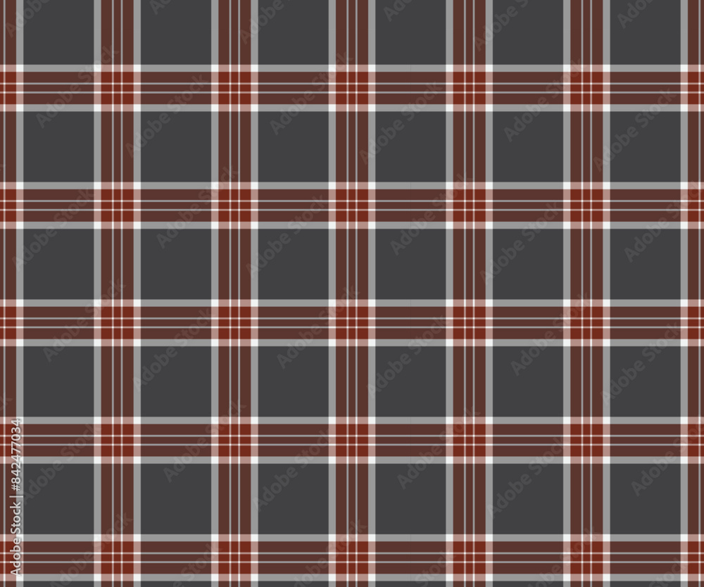 Plaid pattern, black, brown, white, seamless for textiles, and for designing clothing, skirts, pants or decorative fabric. Vector illustration. Plaid pattern, black, brown, white, seamless for textiles, and for designing clothing, skirts, pants or decorative fabric. Vector illustration.