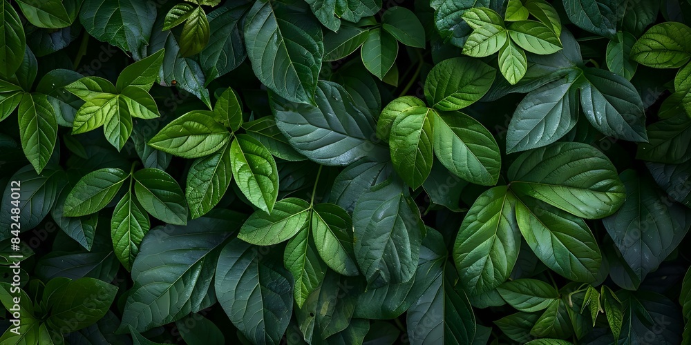 Green leafy background with scattered leaves. Concept Nature, Greenery, Leaves, Foliage, Outdoor Photography Green leafy background with scattered leaves. Concept Nature, Greenery, Leaves, Foliage, Outdoor Photography