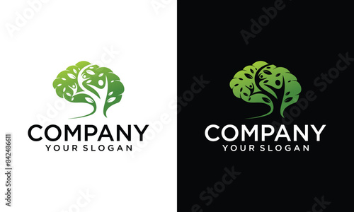 Wallpaper Mural Creative Human tree and brain vector logo design. Torontodigital.ca