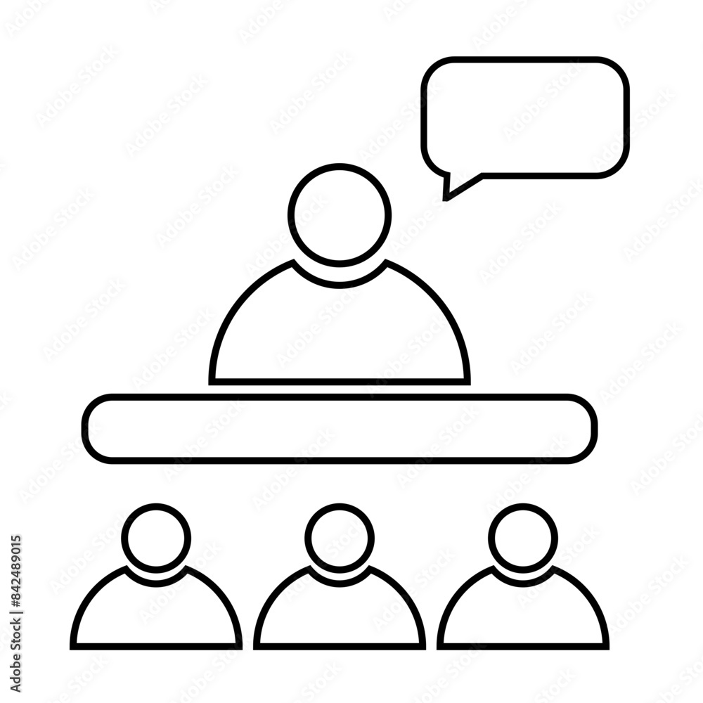Public Speaking Icon, Simple Icon Vector Design, best used for presentation, application, web and banner Public Speaking Icon, Simple Icon Vector Design, best used for presentation, application, web and banner