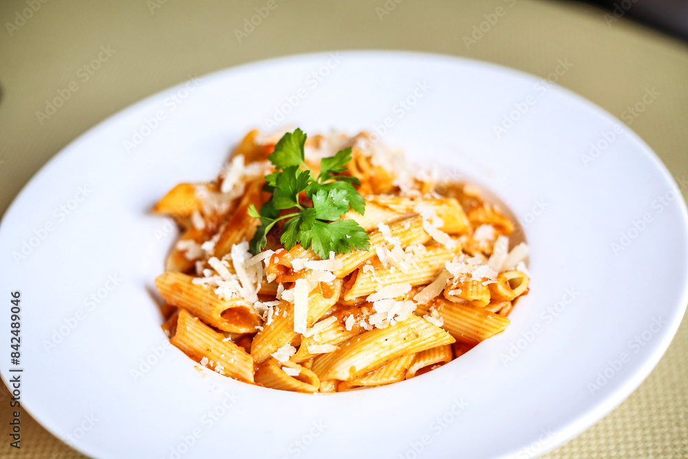 Pasta With Parmesan Cheese and Parsley