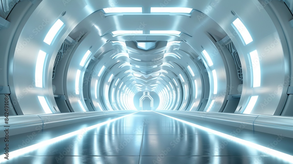 Futuristic background architecture Sci-Fi corridor, 3d rendering Futuristic background architecture Sci-Fi corridor, 3d rendering
