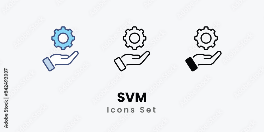 SVM icons vector set stock illustration SVM icons vector set stock illustration