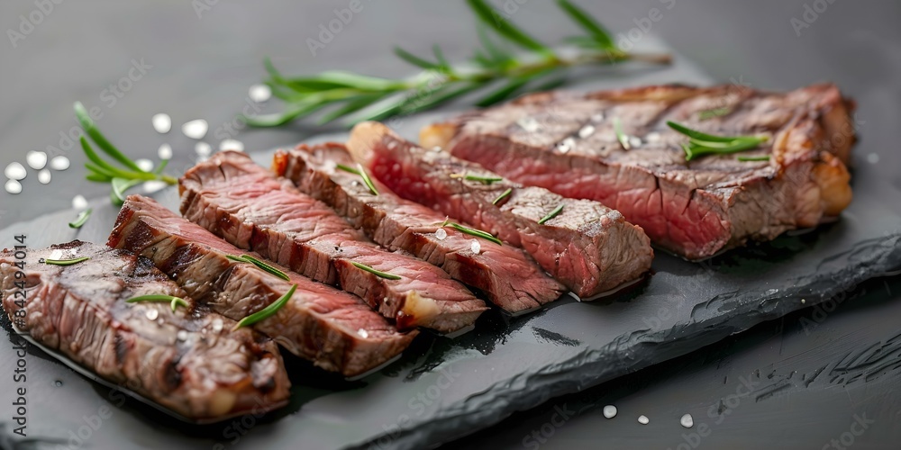 Savor the High-Quality Image of Succulent Ribeye Steak Slices. Concept Food Photography, Steak, High-Quality Images, Delicious Meals, Succulent Slices Savor the High-Quality Image of Succulent Ribeye Steak Slices. Concept Food Photography, Steak, High-Quality Images, Delicious Meals, Succulent Slices