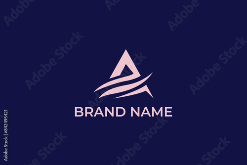 initial letter A abstract company logo, letter A fire logo, letter A abstract flame logo, letter A spark logo, letter A flowing wave logo, logomark