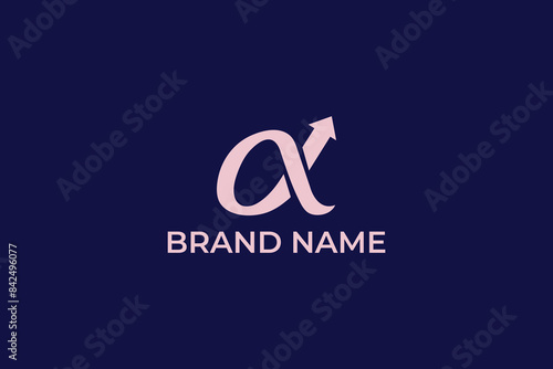 Canvastavla initial letter A abstract logo, letter A alpha logo, letter A and arrow icon log