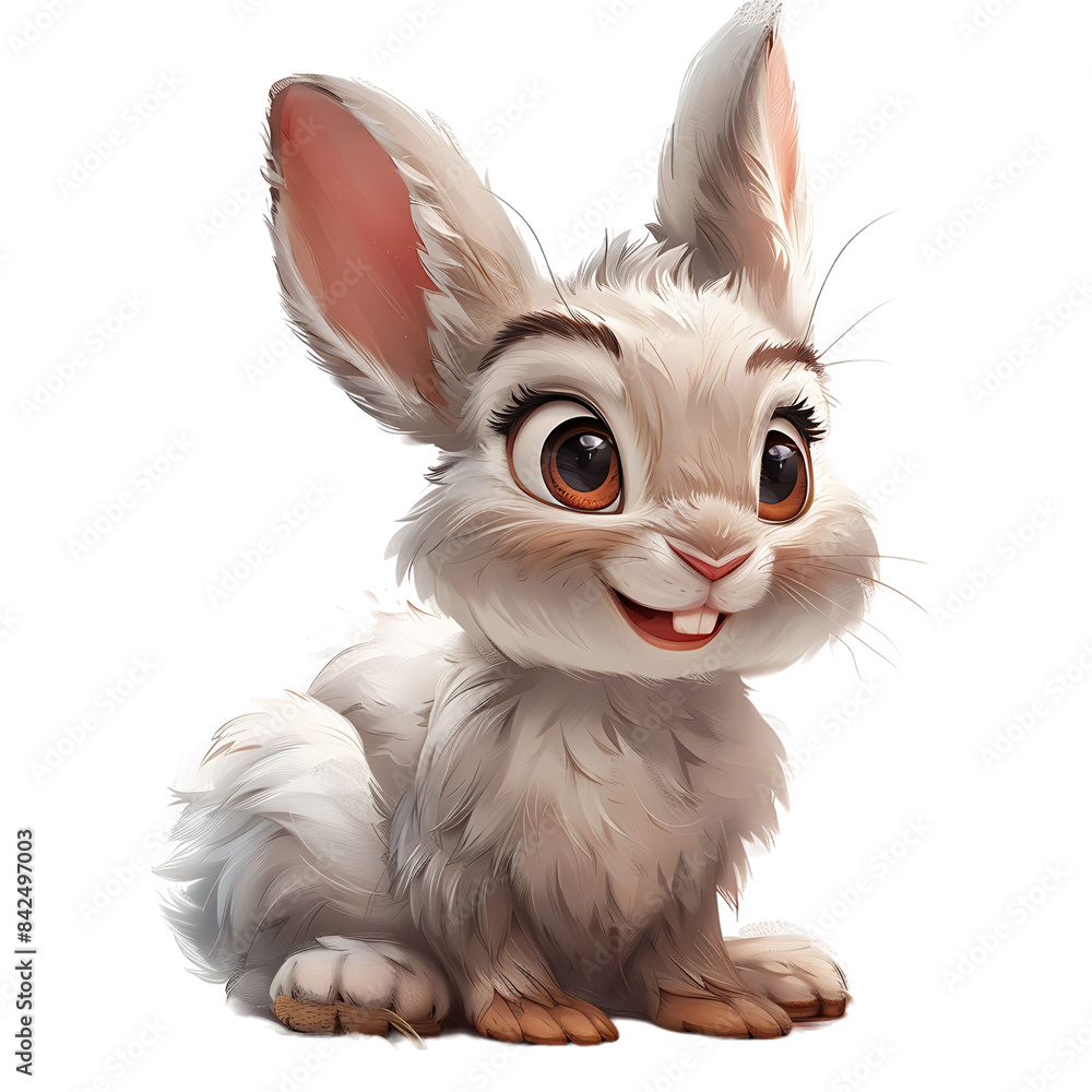 rabbit on white rabbit on white