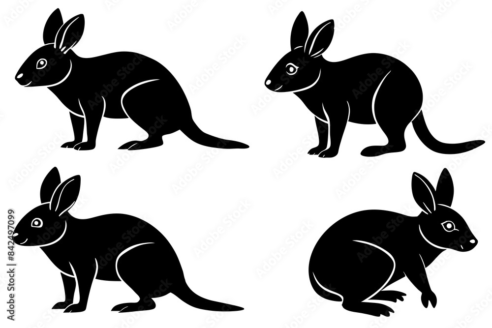 bilby silhouette vector illustration bilby silhouette vector illustration