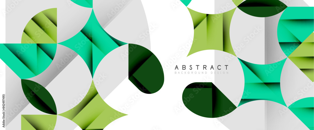 Minimal geometric elements on white. Petals, round triangles, star Minimal geometric elements on white. Petals, round triangles, star