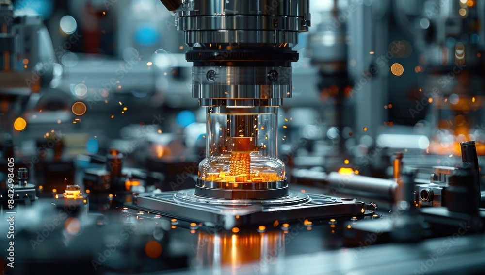 Highlight the precision engineering of Robotic Unity with a close-up shot, emphasizing intricate details. Highlight the precision engineering of Robotic Unity with a close-up shot, emphasizing intricate details.