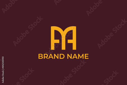 letter M abstract logo, letter AM logomark, letter M and hangout icon logo, logomark