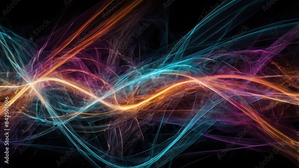 Fractal energy lights abstract background illustration Fractal energy lights abstract background illustration