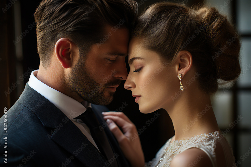Lovely wedding decorations happiest couple day holiday illustration made with Generative AI tools Lovely wedding decorations happiest couple day holiday illustration made with Generative AI tools