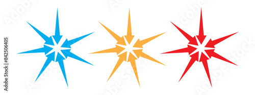 Inward and outward icon vector illustration.