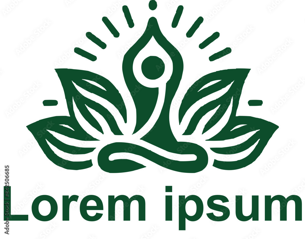 Fototapeta premium vector yoga logo design 