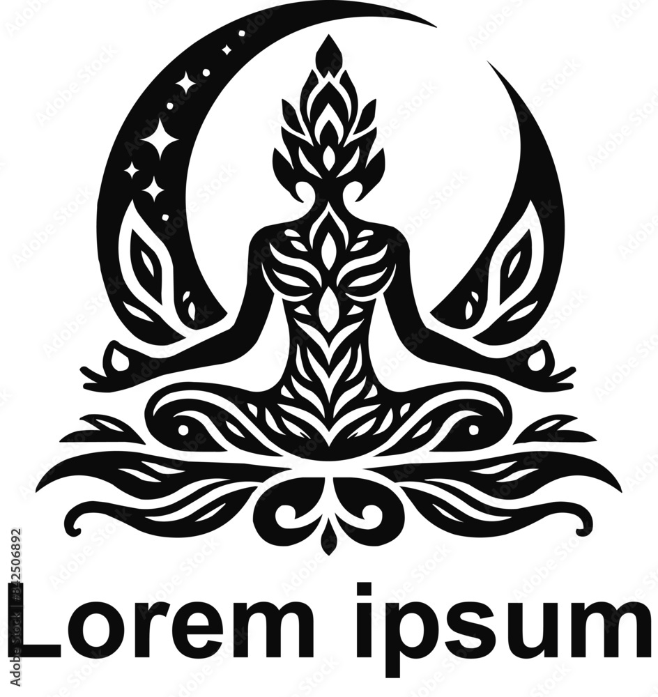 vector yoga logo design vector yoga logo design