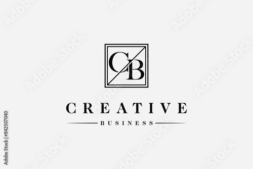 CB letter design logo concept modern premium vector template